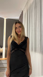 Рокля VALERE (black satin)